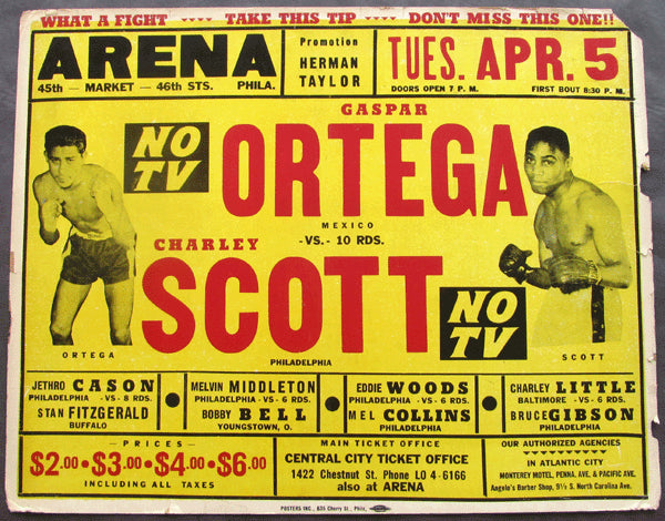 ORTEGA, GASPAR-CHARLEY SCOTT ON SITE POSTER (1960)