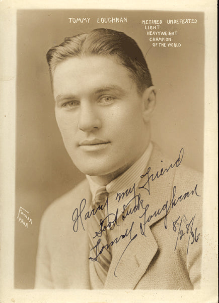 LOUGHRAN, TOMMY VINTAGE SIGNED STUDIO PHOTOGRAPH