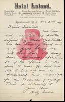 MADDEN, BILLY SIGNED LETTER (1898)