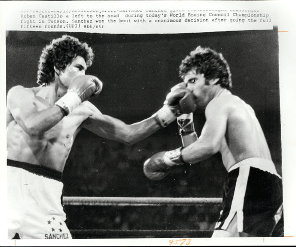 SANCHEZ, SALVADOR-RUBEN CASTILLO WIRE PHOTO (1980)