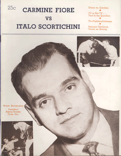 FIORE, CARMEN-ITALO SCORTICHINI OFFICIAL PROGRAM (1954)