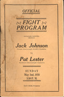 JOHNSON, JACK-PAT LESTER OFFICIAL PROGRAM (1926)