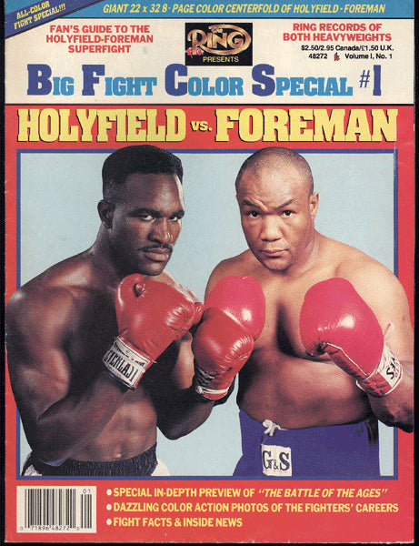 HOLYFIELD, EVANDER-GEORGE FOREMAN FOLD OUT POSTER PROGRAM (