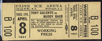 GALENTO, TONY-BUDDY BAER FULL TICKET (1941-PSA/DNA AUTHENTICATED)
