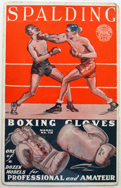 SPALDING BOXING GLOVES ADVERTISING POSTER 1925 JO Sports Inc spalding-boxing-gloves-advertising-poster-1925-jo-sports-inc