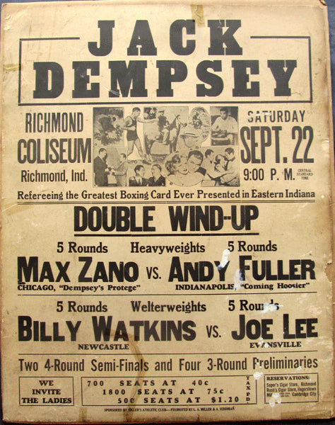 DEMPSEY, JACK AS REFEREE ON SITE POSTER (1934)