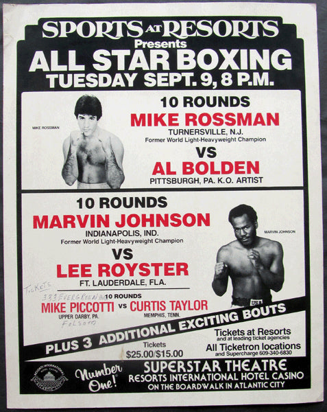 ROSSMAN, MIKE-AL BOLDEN & MARVIN JOHNSON-DAVID LEE ROYSTER ON SITE POSTER (1980)