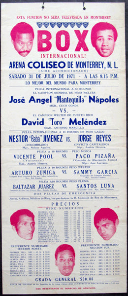 NAPOLES, JOSE-DAVID MELENDEZ ON SITE POSTER (1971)