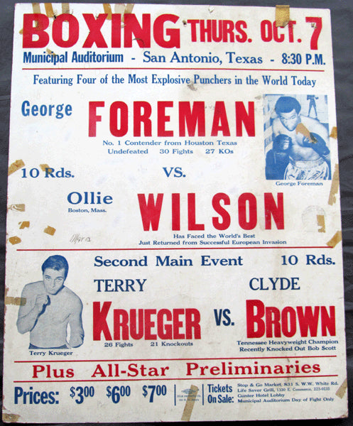 FOREMAN, GEORGE-OLLIE WILSON ON SITE POSTER (1971)