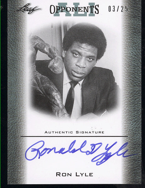 LYLE, RON SIGNED ALI OPPONENTS LEAF CARD (2010)