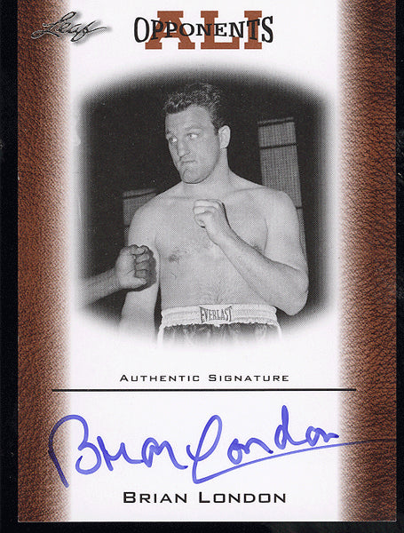 LONDON, BRIAN SIGNED ALI OPPONENTS LEAF CARD (2010)