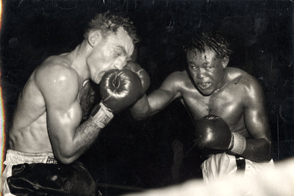 GAVILAN, KID-CARMEN BASILIO WIRE PHOTO (1953)