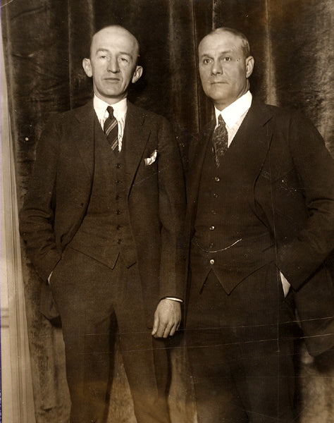 RICKARD, TEX & GEORGE MARA WIRE PHOTO (1924-PREPARING FOR CONVENTION)