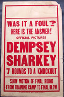 DEMPSEY, JACK-JACK SHARKEY FIGHT FILM POSTER (1927)