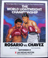 CHAVEZ, JULIO CESAR-EDWIN ROSARIO ON SITE POSTER (1987)