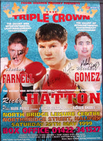 HATTON, RICKY-DILLON CAREW SIGNED ON SITE POSTER (1999)