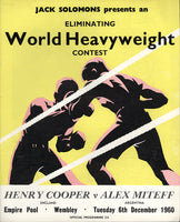 COOPER, HENRY-ALEX MITEFF OFFICIAL PROGRAM (1960)
