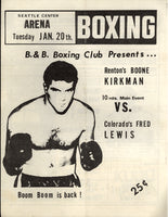 KIRKMAN, BOONE-FRED LEWIS OFFICIAL PROGRAM (1973)