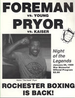 FOREMAN, GEORGE-MARK YOUNG OFFICIAL PROGRAM (1989)