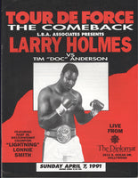 HOLMES, LARRY-TIM "DOC" ANDERSON OFFICIAL PROGRAM (1991)