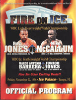 JONES, JR., ROY-MIKE MCCALLUM & BARRERA-JONES OFFICIAL PROGRAM (1996)