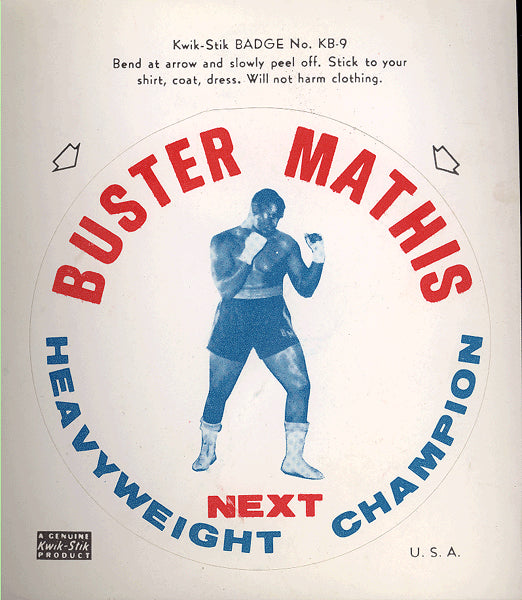 MATHIS, BUSTER PROMOTIONAL STICKER (1960'S)