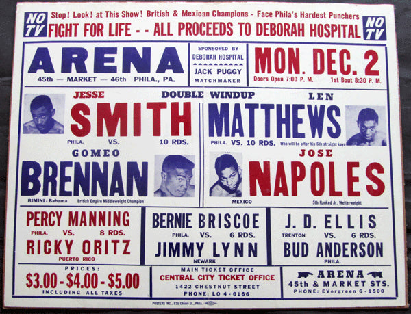 MATTHEWS, LEN-JOSE VELEZ  & BRISCOE-BELL ON SITE POSTER (1963)