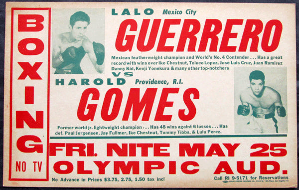 GOMES, HAROLD-LALO GUERRERO ON SITE POSTER (1962)