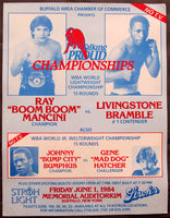 MANCINI, RAY "BOOM BOOM"-LIVINGSTON BRAMBLE ON SITE POSTER (1984)