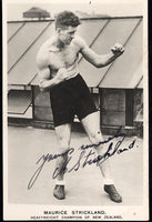 STRICKLAND, MAURICE SIGNED REAL PHOTO POSTCARD