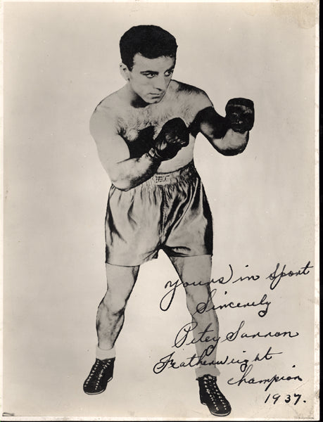 SARRON, PETEY SIGNED PHOTO (1937-AS CHAMPION)