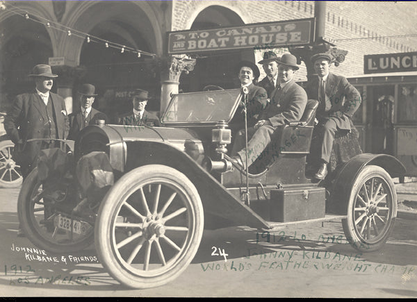 KILBANE, JOHNNY ANTIQUE PHOTO (1912-DRIVING CAR)