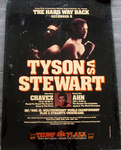 TYSON, MIKE-ALEX STEWART & CHAVEZ-AHN ON SITE POSTER (1990-RARE LARGE VERSION)