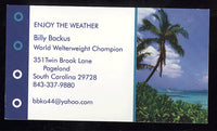 BACKUS, BILLY BUSINESS CARD
