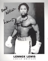 LEWIS, LENNOX SIGNED PHOTO