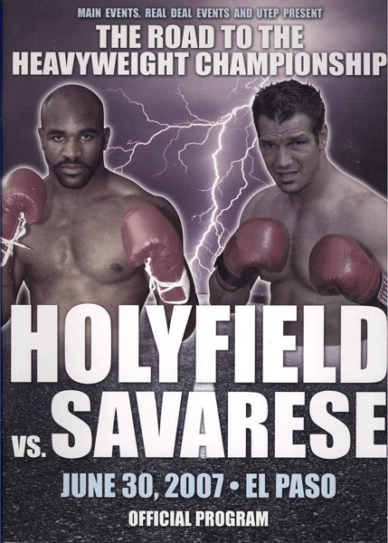 HOLYFIELD, EVANDER-LOU SAVARESE OFFICIAL PROGRAM (2007)