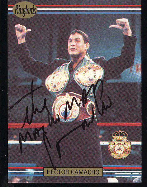 CAMACHO, HECTOR "MACHO" SIGNED RINGLORDS CARD (1991)