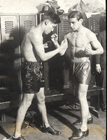 SINGER, AL-STANISLAUS LOAYZA WIRE PHOTO (1930-SQUARING OFF)