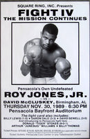 JONES, JR., ROY-DAVID MCCLUSKEY ON SITE POSTER (1989-JONES, JR. 4TH PRO FIGHT)