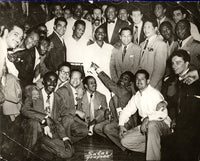 ROBINSON, SUGAR RAY & OTHERS ORIGINAL GROUP PHOTO (1940'S-BY SALAS)