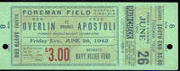 OVERLIN, KEN-FRED APOSTOLI FULL TICKET (1942)