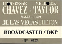 CHAVEZ, JULIO CESAR-MELDRICK TAYLOR I CREDENTIAL (1990)