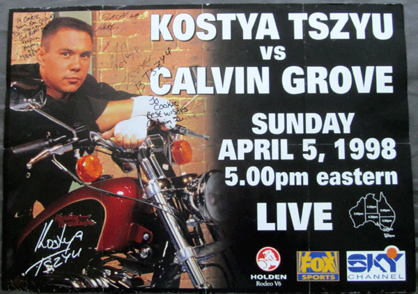 TSZYU, KOSTYA-CALVIN GROVE SIGNED CLOSED CIRCUIT POSTER (1998-SIGNED BY BOTH)