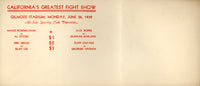 ROSENBLOOM, MAXIE-AL ETTORE FIGHT ENVELOPE (1939)