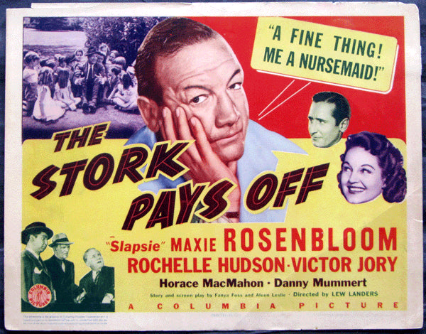 ROSENBLOOM, MAXIE LOBBY CARD (THE STORK PAYS OFF-1958)