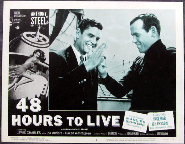 JOHANSSON, INGEMAR LOBBY CARD (48 HOURS TO LIVE-1960)