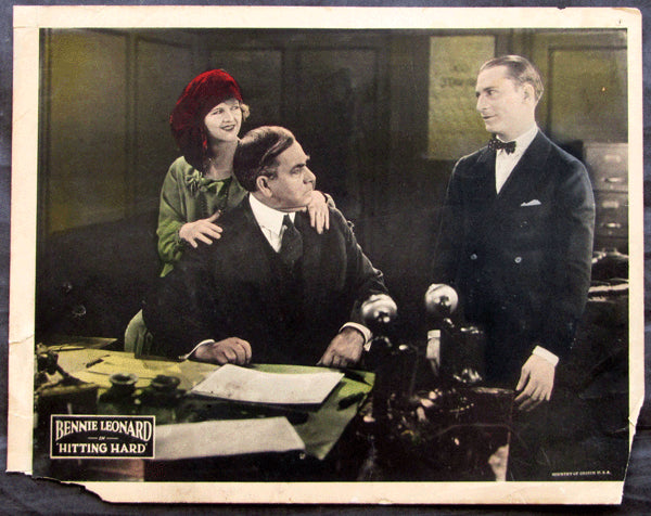 LEONARD, BENNY MOVIE LOBBY CARD (FLYING FISTS-EPISODE HITTING HARD-1924)