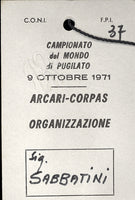 ARCARI, BRUNO-DOMINGO BARRERA CORPAS CREDENTIAL (1971)