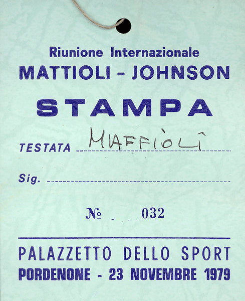 MATTIOLI, ROCKY-ROY JOHNSON CREDENTIAL (1979)