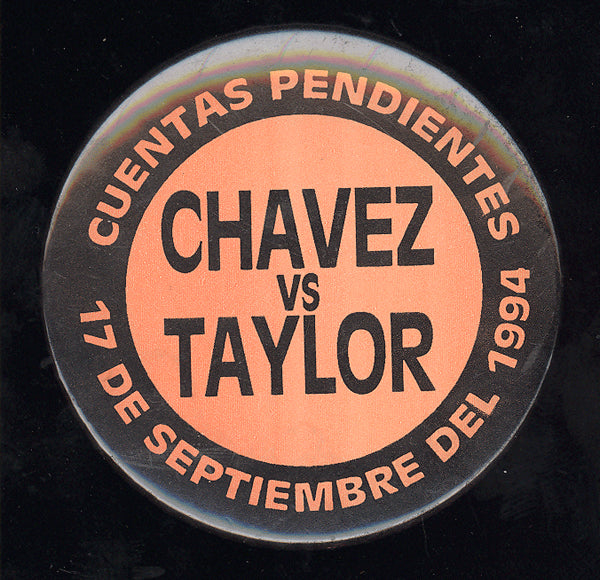 CHAVEZ, JULIO CESAR-MELDRICK TAYLOR II SOUVENIR PIN (1994)